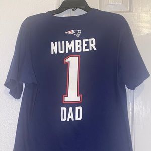 New England Patriots Number One Dad shirt #1 large navy blue